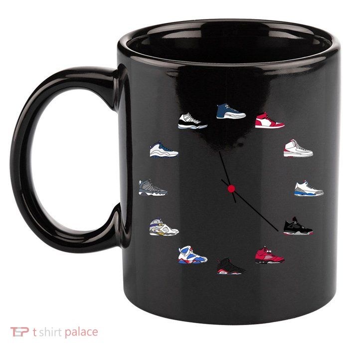 Sneaker Head Clock 11oz C Handle Ceramic Mug