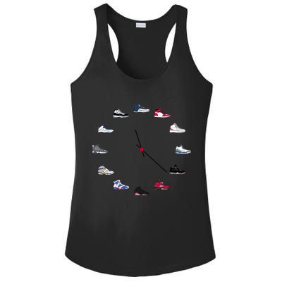 Sneaker Head Clock Ladies PosiCharge Competitor Racerback Tank