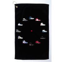 Sneaker Head Clock Golf Towel
