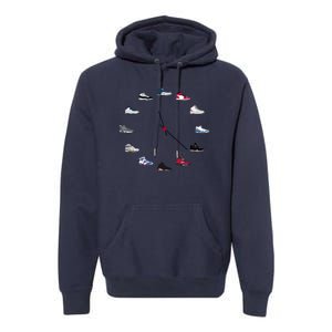 Sneaker Head Clock Premium Hoodie