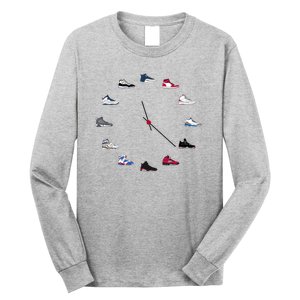 Sneaker Head Clock Long Sleeve Shirt