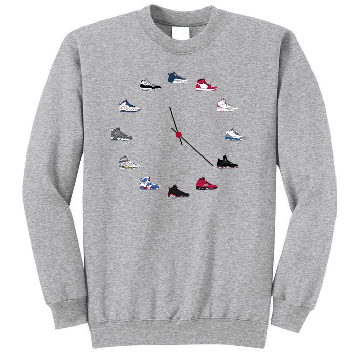 Sneaker Head Clock Sweatshirt