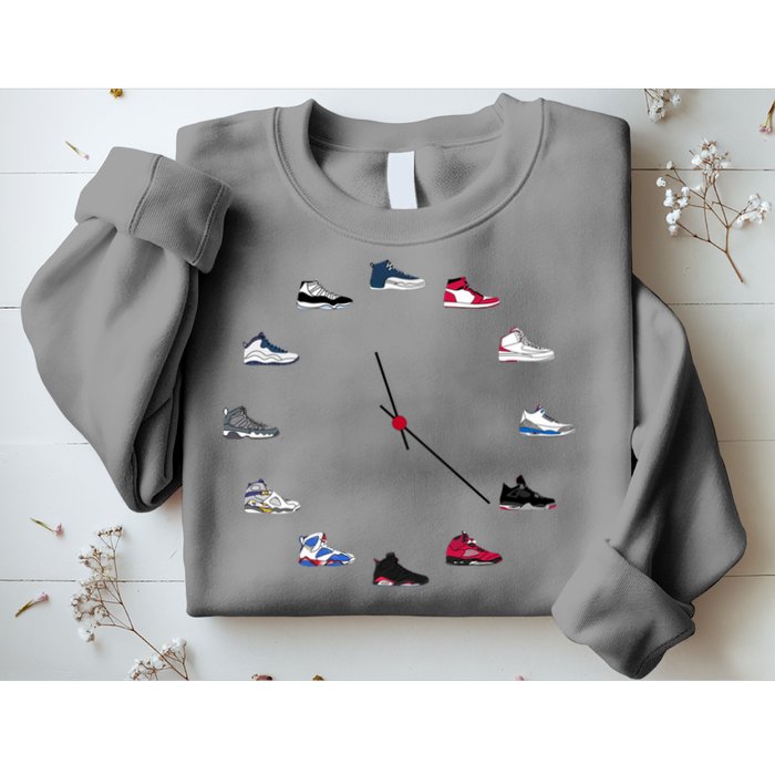Sneaker Head Clock Sweatshirt