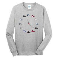 Sneaker Head Clock Tall Long Sleeve T-Shirt