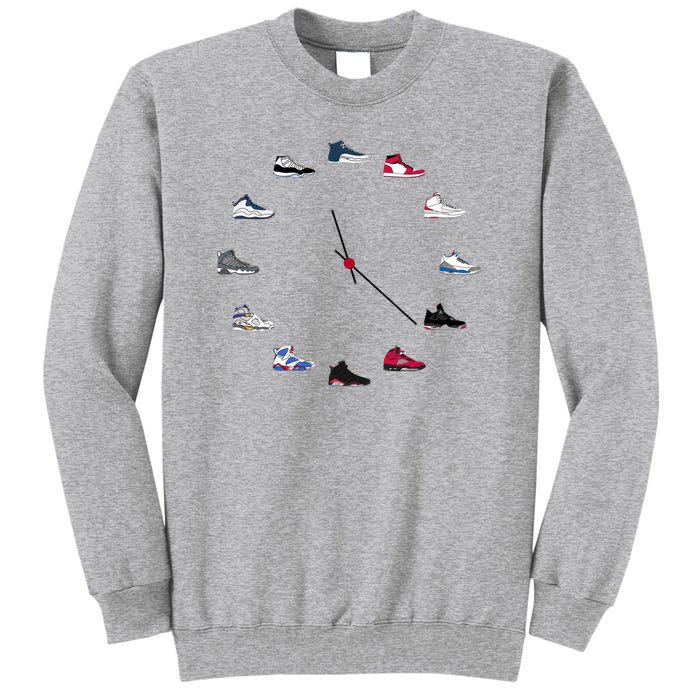 Sneaker Head Clock Tall Sweatshirt