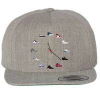 Sneaker Head Clock Wool Snapback Cap