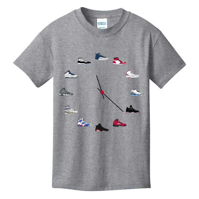 Sneaker Head Clock Kids T-Shirt