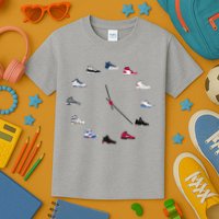 Sneaker Head Clock Kids T-Shirt
