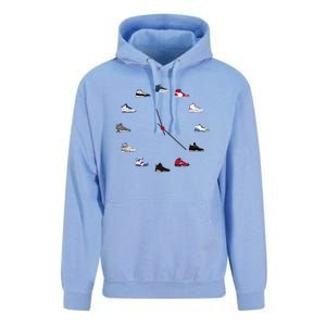 Sneaker Head Clock Unisex Surf Hoodie