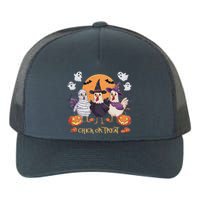 Spooky Halloween Chicken Pumpkin Farm Chick Or Treat Yupoong Adult 5-Panel Trucker Hat