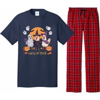 Spooky Halloween Chicken Pumpkin Farm Chick Or Treat Pajama Set