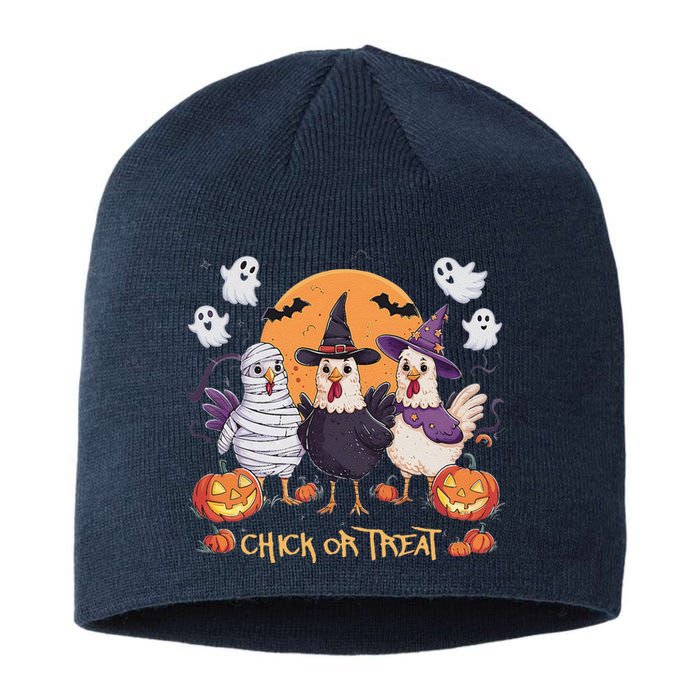 Spooky Halloween Chicken Pumpkin Farm Chick Or Treat Sustainable Beanie