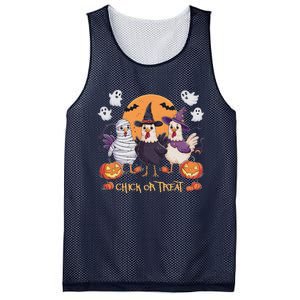 Spooky Halloween Chicken Pumpkin Farm Chick Or Treat Mesh Reversible Basketball Jersey Tank