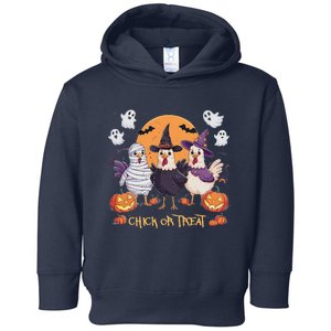 Spooky Halloween Chicken Pumpkin Farm Chick Or Treat Toddler Hoodie