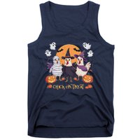 Spooky Halloween Chicken Pumpkin Farm Chick Or Treat Tank Top