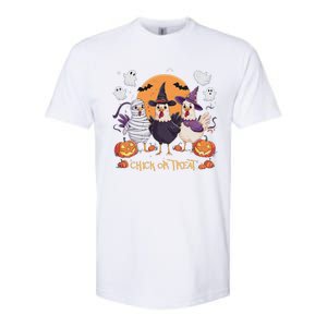 Spooky Halloween Chicken Pumpkin Farm Chick Or Treat Softstyle CVC T-Shirt