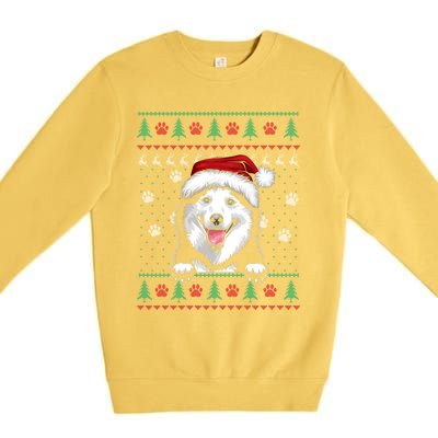 Siberian Husky Christmas Ugly Sweater Funny Dog Lover Great Gift Premium Crewneck Sweatshirt