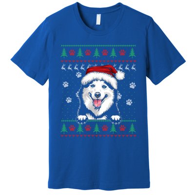 Siberian Husky Christmas Ugly Sweater Funny Dog Lover Great Gift Premium T-Shirt