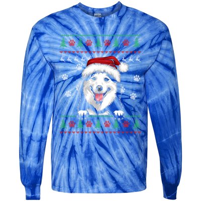 Siberian Husky Christmas Ugly Sweater Funny Dog Lover Great Gift Tie-Dye Long Sleeve Shirt