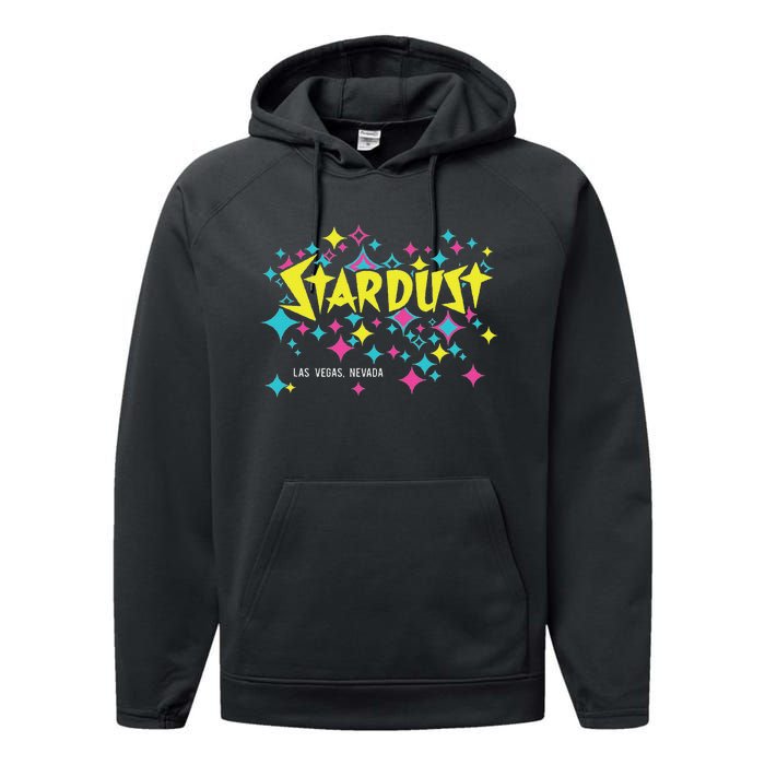 Stardust Hotel Casino Vintage Sign Retro Las Vegas Performance Fleece Hoodie