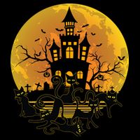 Spooky Halloween Castle Black Cats Bag