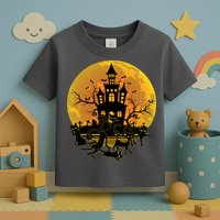 Spooky Halloween Castle Black Cats Toddler T-Shirt