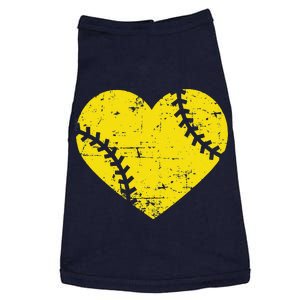 Softball Heart Cute Outfit For Mom Girl Game Day Doggie Tank