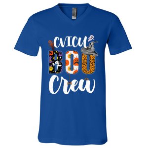 Spooky Halloween Crew for CVICU Nurses V-Neck T-Shirt