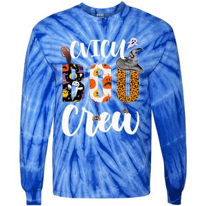 Spooky Halloween Crew for CVICU Nurses Tie-Dye Long Sleeve Shirt