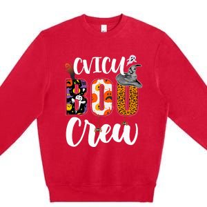 Spooky Halloween Crew for CVICU Nurses Premium Crewneck Sweatshirt