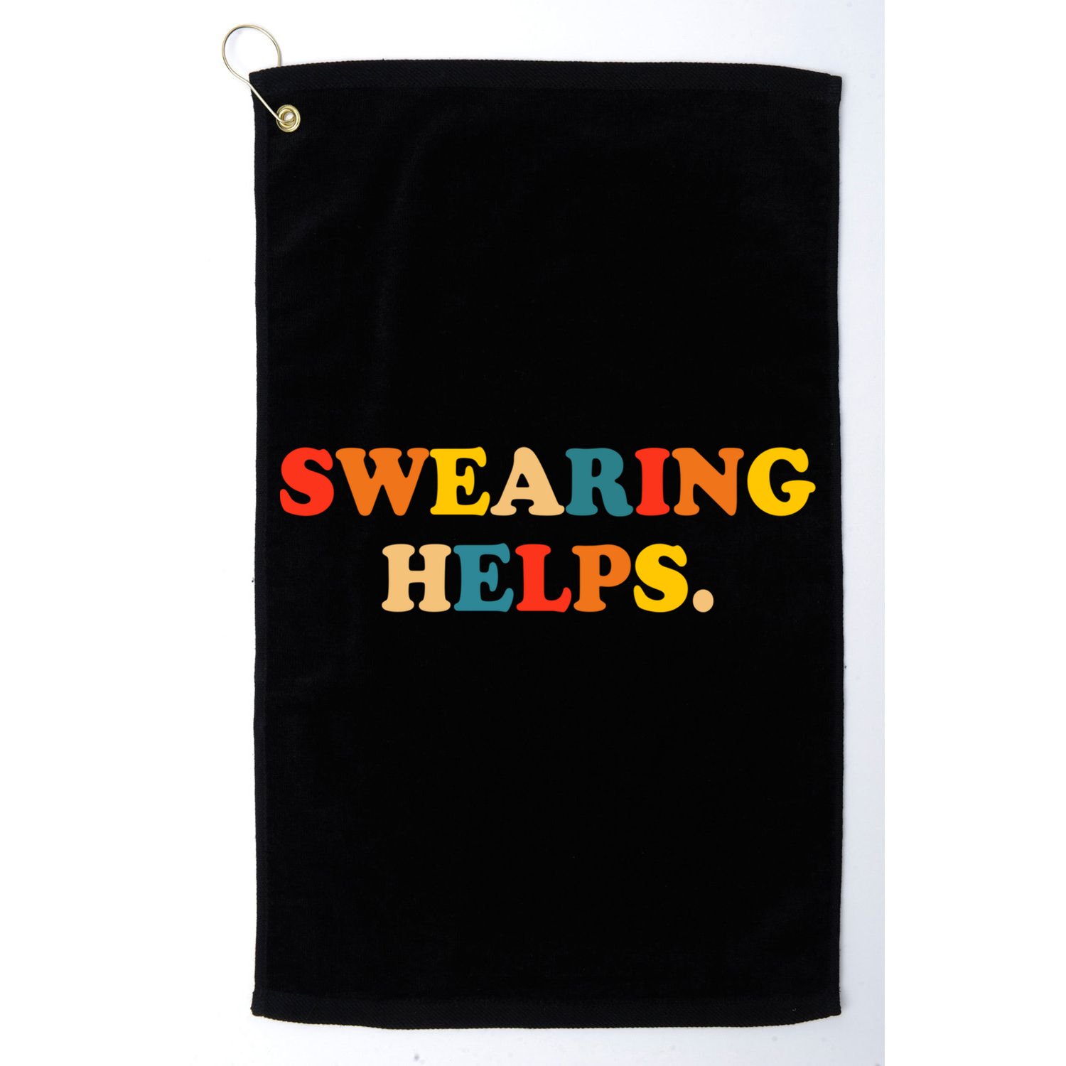 Swearing Helps Cute Gift Golf Towel
