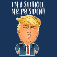 IM A Shithole Mr. President Funny Trump Baby Bodysuit