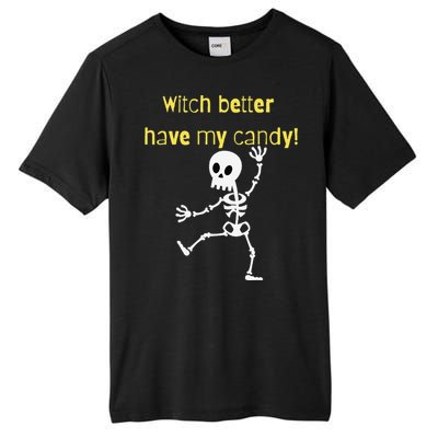 Skeleton Halloween Candy Quote Funny Witch Tall Fusion ChromaSoft Performance T-Shirt