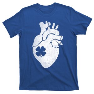 Shamrock Heart Cardiac Nurse St Patricks Day Anatomy Gift T-Shirt