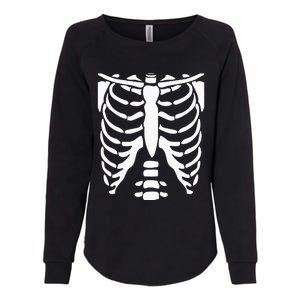 SKELETON Halloween Costume Rib Cage Anatomy Womens California Wash Sweatshirt