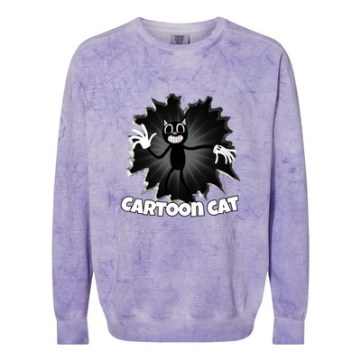 Siren Head Cartoon Cat We Love To Escape From Siren Head Gift Colorblast Crewneck Sweatshirt