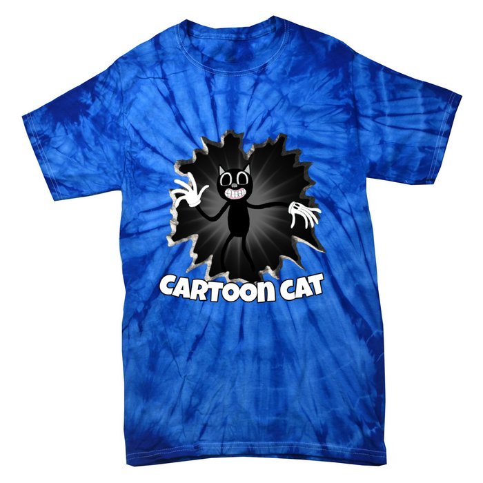 Siren Head Cartoon Cat We Love To Escape From Siren Head Gift Tie-Dye T-Shirt