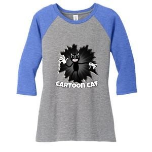 Siren Head Cartoon Cat We Love To Escape From Siren Head Gift Women's Tri-Blend 3/4-Sleeve Raglan Shirt