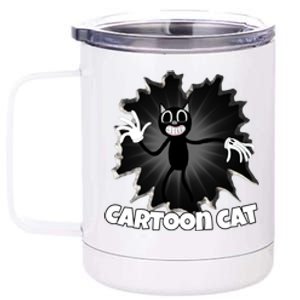 Siren Head Cartoon Cat We Love To Escape From Siren Head Gift 12 oz Stainless Steel Tumbler Cup