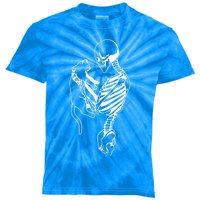 Skeleton Holding Cat Funny Cat Lover Design Cute Gift Kids Tie-Dye T-Shirt