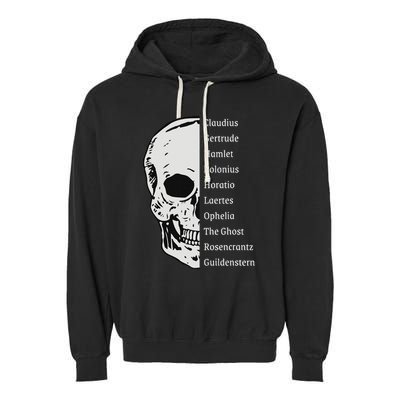 ShakespeareS Hamlet Cast & Skull Garment-Dyed Fleece Hoodie