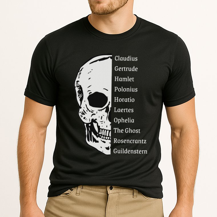 ShakespeareS Hamlet Cast & Skull Performance Shirt