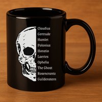 ShakespeareS Hamlet Cast & Skull 11oz C Handle Ceramic Mug