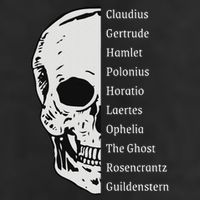ShakespeareS Hamlet Cast & Skull Large Microfiber Waffle Golf Towel