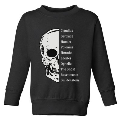 ShakespeareS Hamlet Cast & Skull Toddler Sweatshirt