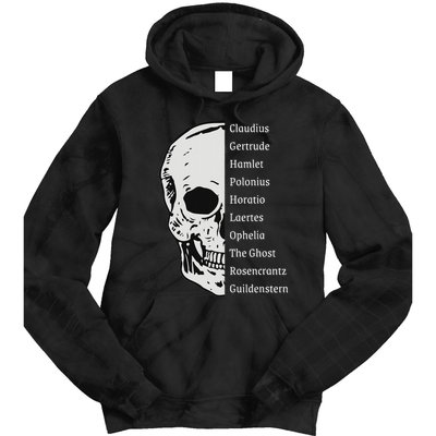 ShakespeareS Hamlet Cast & Skull Tie Dye Hoodie