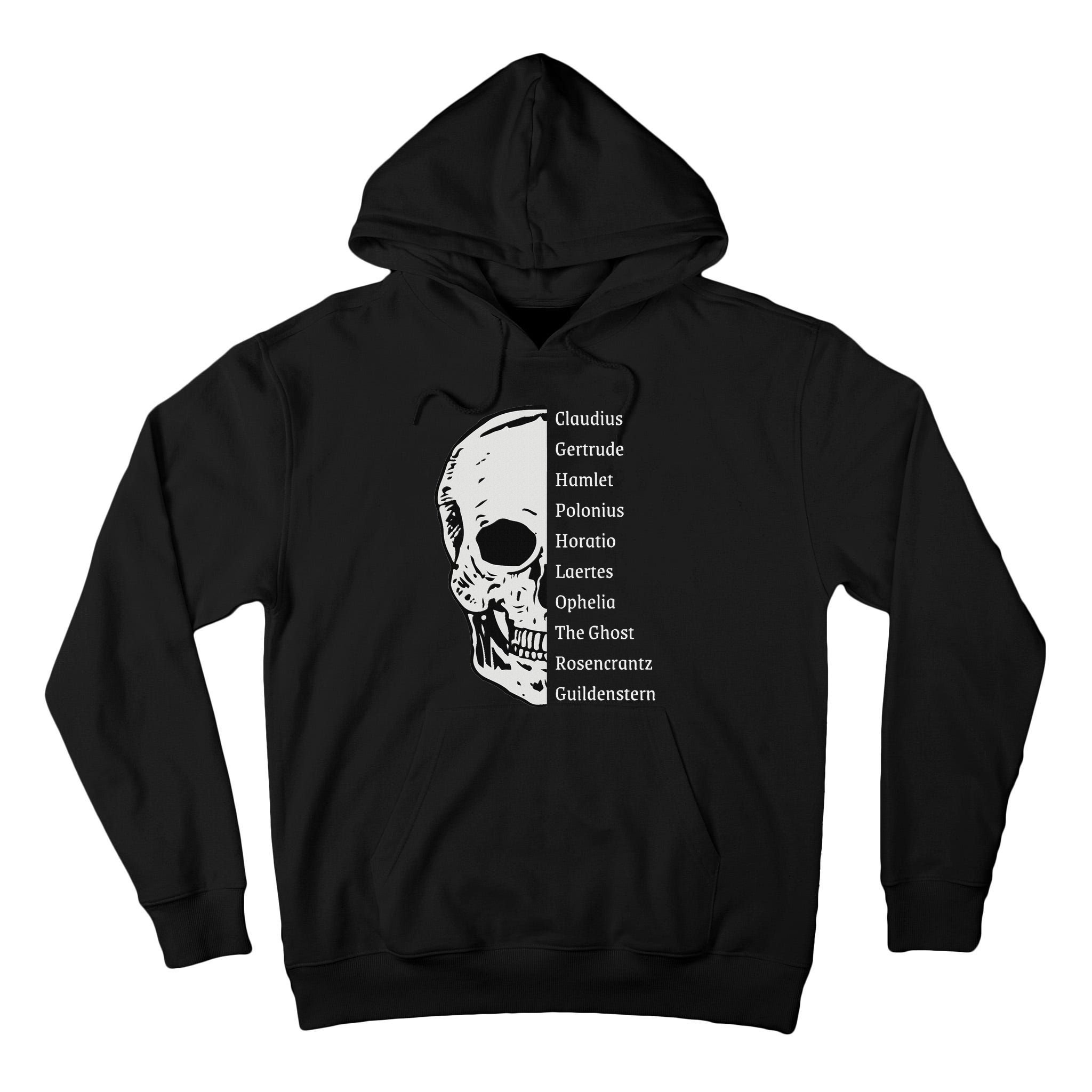 ShakespeareS Hamlet Cast & Skull Tall Hoodie