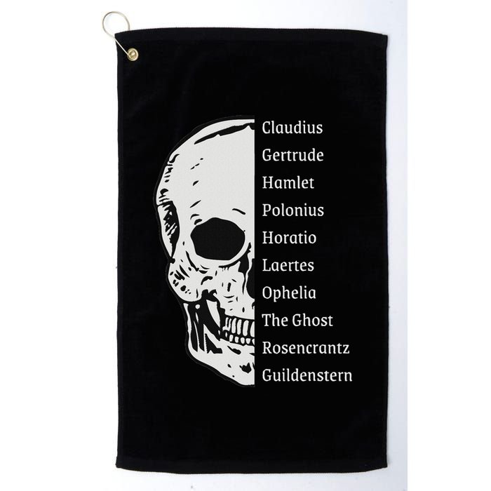 ShakespeareS Hamlet Cast & Skull Golf Towel