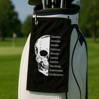 ShakespeareS Hamlet Cast & Skull Golf Towel