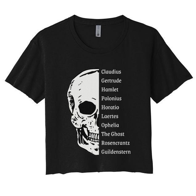 ShakespeareS Hamlet Cast & Skull Crop Top